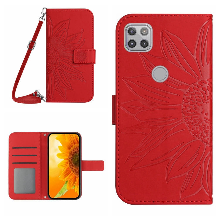 Skin Feel Sun Flower Pattern Flip Leather Phone Case with Lanyard, For Motorola Moto G Stylus 5G 2022, For Motorola Moto G Stylus 2022 4G, For Motorola Moto G9 Plus, For Motorola Moto G9 Power
