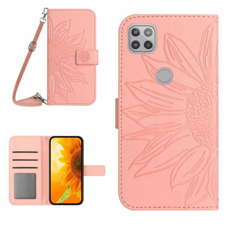Skin Feel Sun Flower Pattern Flip Leather Phone Case with Lanyard, For Motorola Moto G Stylus 5G 2022, For Motorola Moto G Stylus 2022 4G, For Motorola Moto G9 Plus, For Motorola Moto G9 Power