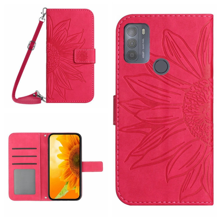 Skin Feel Sun Flower Pattern Flip Leather Phone Case with Lanyard, For Motorola Moto G42, For Motorola Moto G50, For Motorola Moto G51 5G, For Motorola Moto G52J