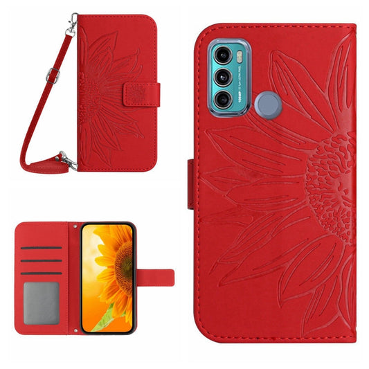 Skin Feel Sun Flower Pattern Flip Leather Phone Case with Lanyard, For Motorola Moto G60, For Motorola Moto G60S, For Motorola Moto G71 5G, For Motorola Moto G72 5G