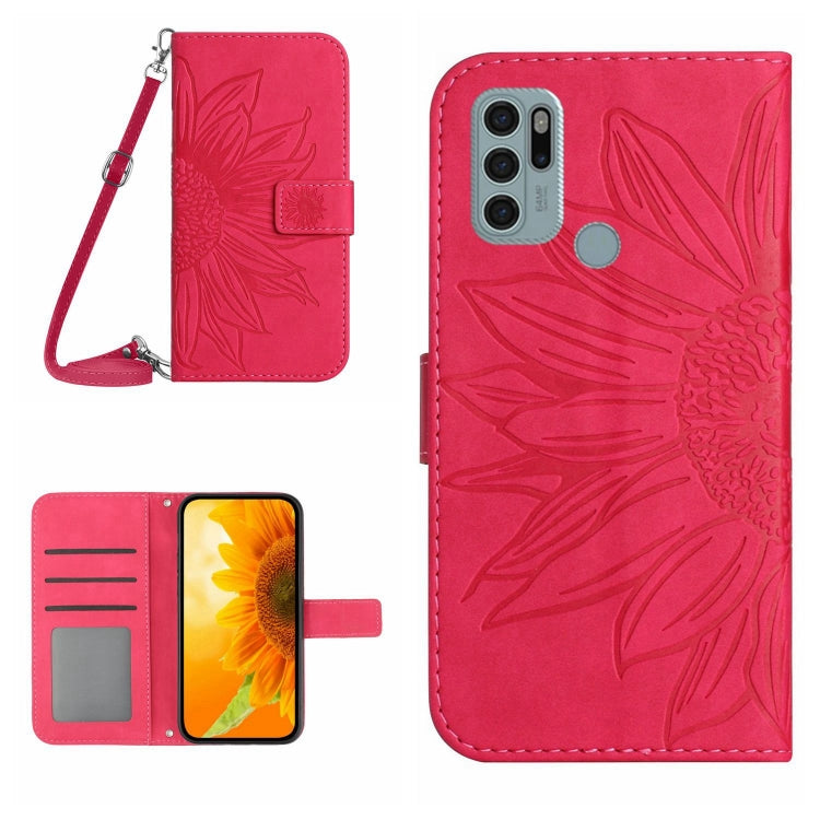 Skin Feel Sun Flower Pattern Flip Leather Phone Case with Lanyard, For Motorola Moto G60, For Motorola Moto G60S, For Motorola Moto G71 5G, For Motorola Moto G72 5G
