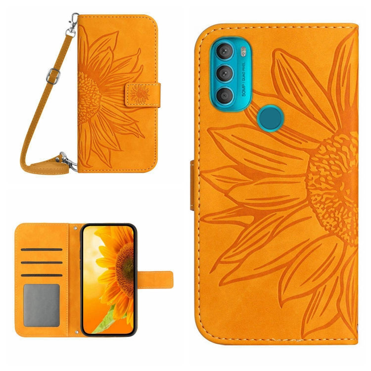 Skin Feel Sun Flower Pattern Flip Leather Phone Case with Lanyard, For Motorola Moto G60, For Motorola Moto G60S, For Motorola Moto G71 5G, For Motorola Moto G72 5G