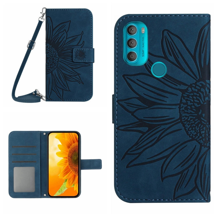 Skin Feel Sun Flower Pattern Flip Leather Phone Case with Lanyard, For Motorola Moto G60, For Motorola Moto G60S, For Motorola Moto G71 5G, For Motorola Moto G72 5G