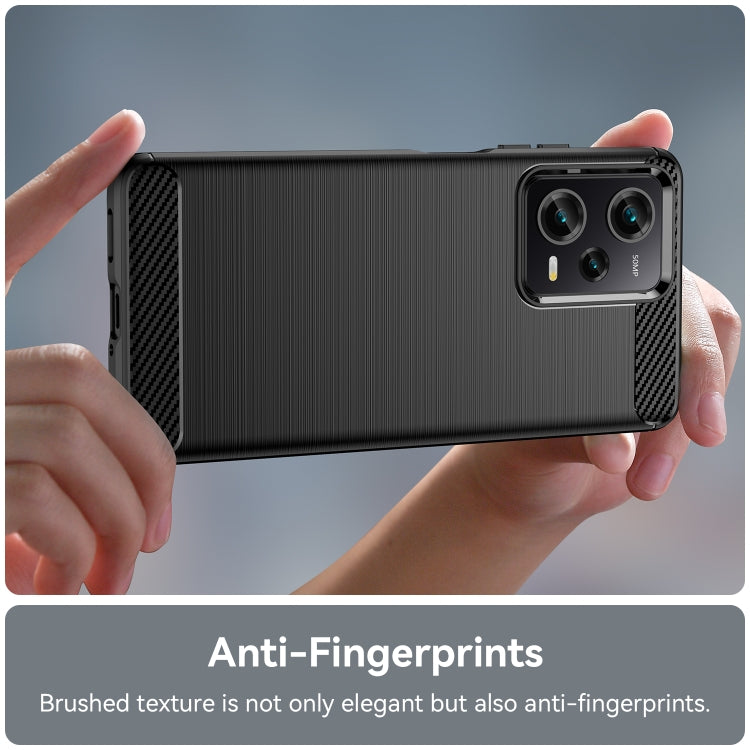 Brushed Texture Carbon Fiber TPU Case, For Xiaomi Redmi Note 12 Pro 5G China