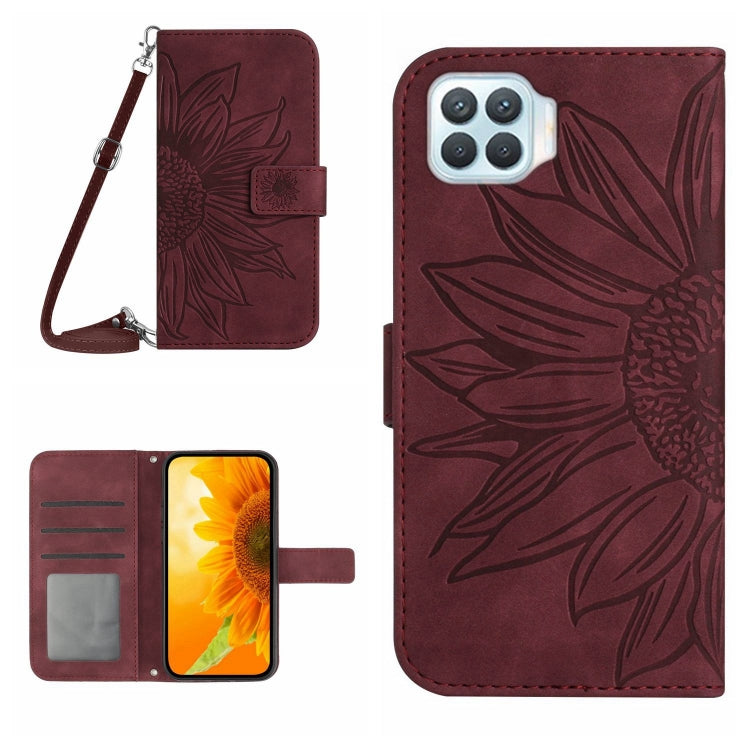 Skin Feel Sun Flower Pattern Flip Leather Phone Case with Lanyard, For OPPO A55S Japan Edition, For OPPO A57 4G/A57 5G/A77 4G/A77 5G, For OPPO A73 4G, For OPPO A74 4G