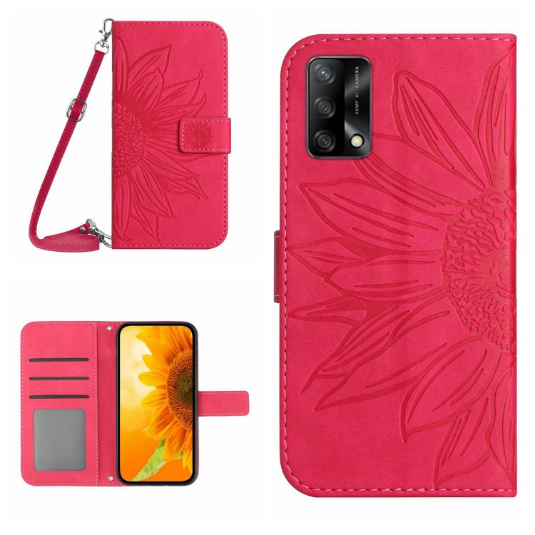 Skin Feel Sun Flower Pattern Flip Leather Phone Case with Lanyard, For OPPO A55S Japan Edition, For OPPO A57 4G/A57 5G/A77 4G/A77 5G, For OPPO A73 4G, For OPPO A74 4G
