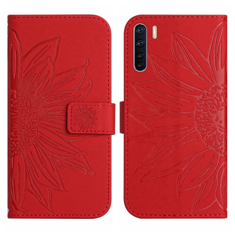 Skin Feel Sun Flower Pattern Flip Leather Phone Case with Lanyard, For OPPO A91/Reno3 4G Global, For OPPO A17, For OPPO Reno2 Z/Reno2 F, For OPPO Reno3 Pro 5G/Find X2 Neo