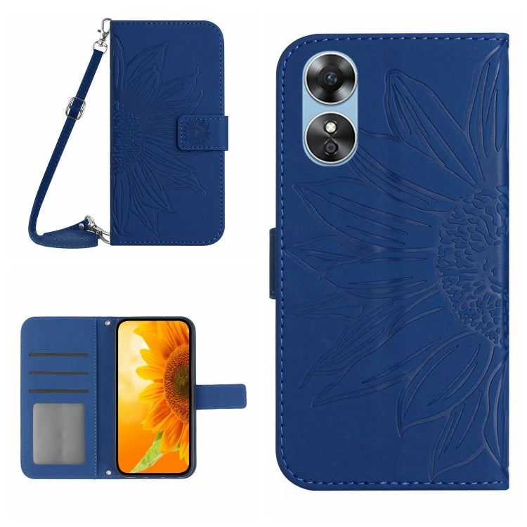 Skin Feel Sun Flower Pattern Flip Leather Phone Case with Lanyard, For OPPO A91/Reno3 4G Global, For OPPO A17, For OPPO Reno2 Z/Reno2 F, For OPPO Reno3 Pro 5G/Find X2 Neo