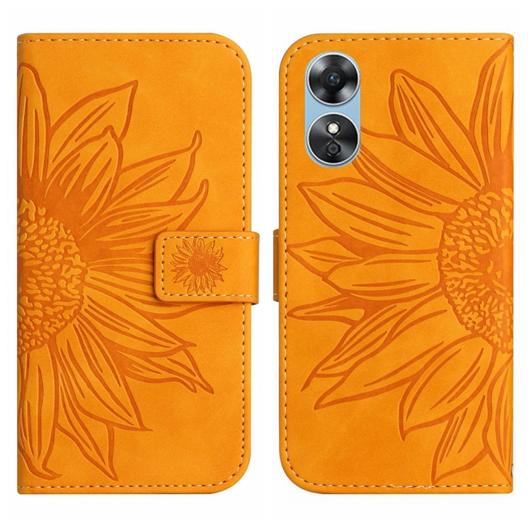 Skin Feel Sun Flower Pattern Flip Leather Phone Case with Lanyard, For OPPO A91/Reno3 4G Global, For OPPO A17, For OPPO Reno2 Z/Reno2 F, For OPPO Reno3 Pro 5G/Find X2 Neo