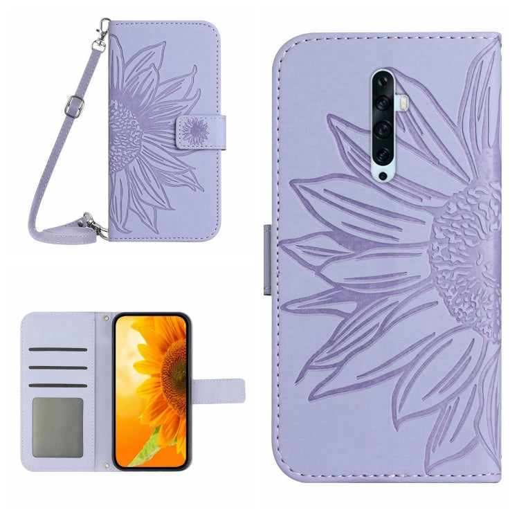 Skin Feel Sun Flower Pattern Flip Leather Phone Case with Lanyard, For OPPO A91/Reno3 4G Global, For OPPO A17, For OPPO Reno2 Z/Reno2 F, For OPPO Reno3 Pro 5G/Find X2 Neo