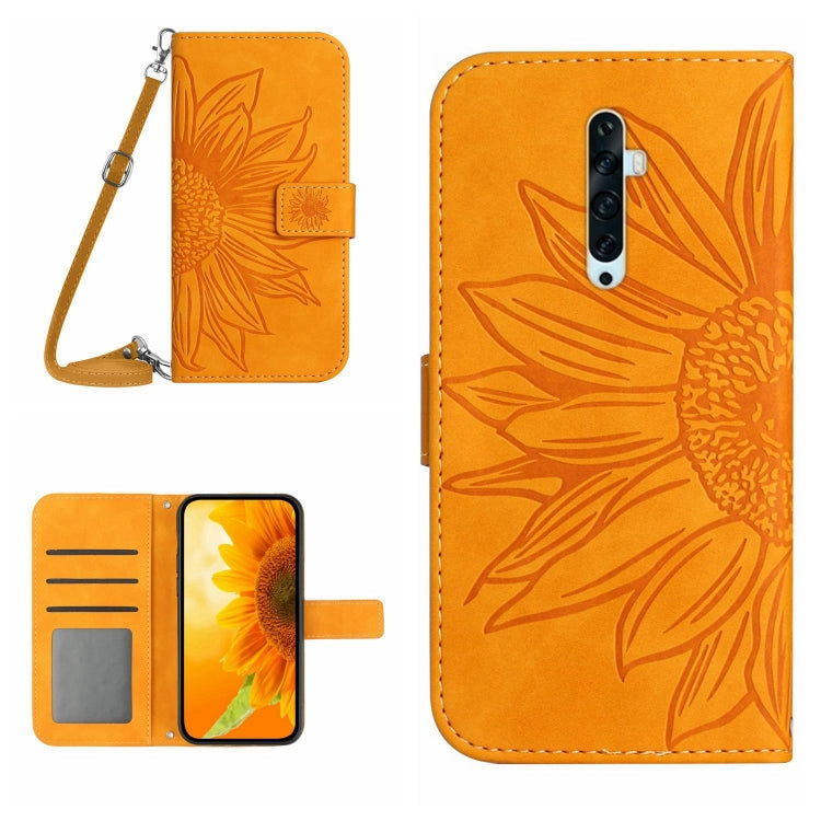 Skin Feel Sun Flower Pattern Flip Leather Phone Case with Lanyard, For OPPO A91/Reno3 4G Global, For OPPO A17, For OPPO Reno2 Z/Reno2 F, For OPPO Reno3 Pro 5G/Find X2 Neo