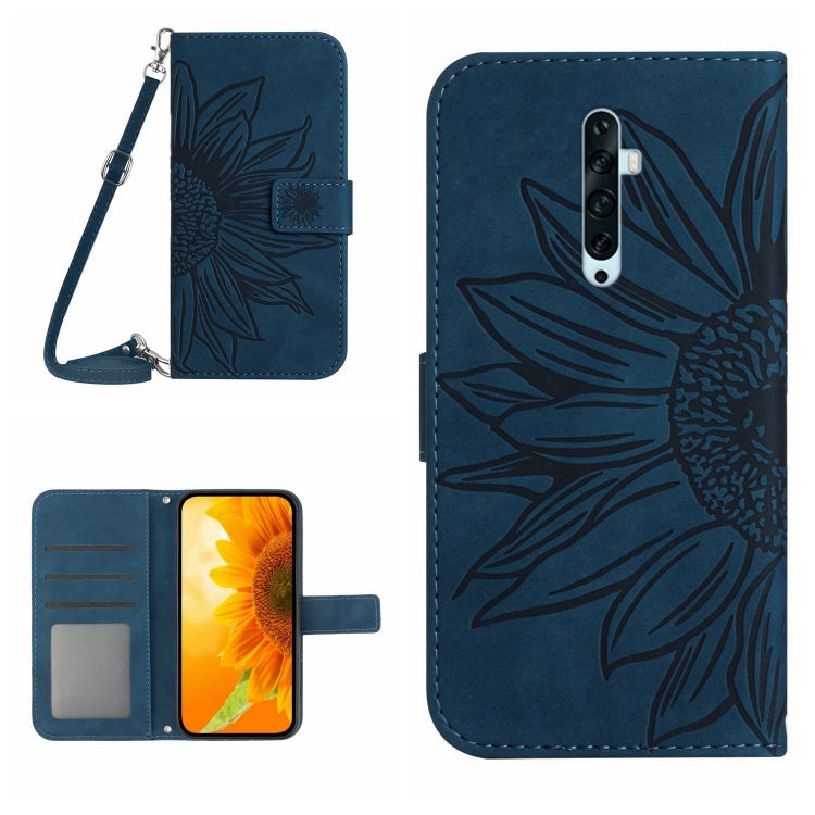 Skin Feel Sun Flower Pattern Flip Leather Phone Case with Lanyard, For OPPO A91/Reno3 4G Global, For OPPO A17, For OPPO Reno2 Z/Reno2 F, For OPPO Reno3 Pro 5G/Find X2 Neo