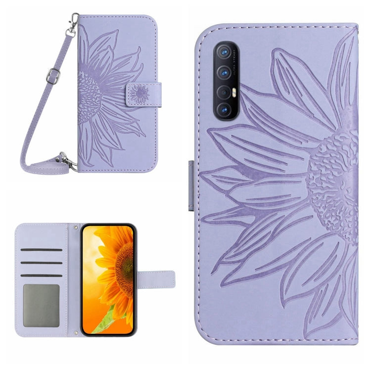 Skin Feel Sun Flower Pattern Flip Leather Phone Case with Lanyard, For OPPO A91/Reno3 4G Global, For OPPO A17, For OPPO Reno2 Z/Reno2 F, For OPPO Reno3 Pro 5G/Find X2 Neo