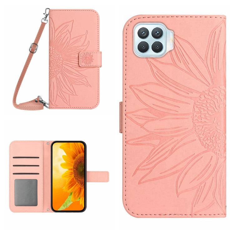 Skin Feel Sun Flower Pattern Flip Leather Phone Case with Lanyard, For OPPO Reno4 5G, For OPPO Reno4 Lite/A93 4G, For OPPO Reno4 Pro 5G, For OPPO Reno4 Z 5G/A92S