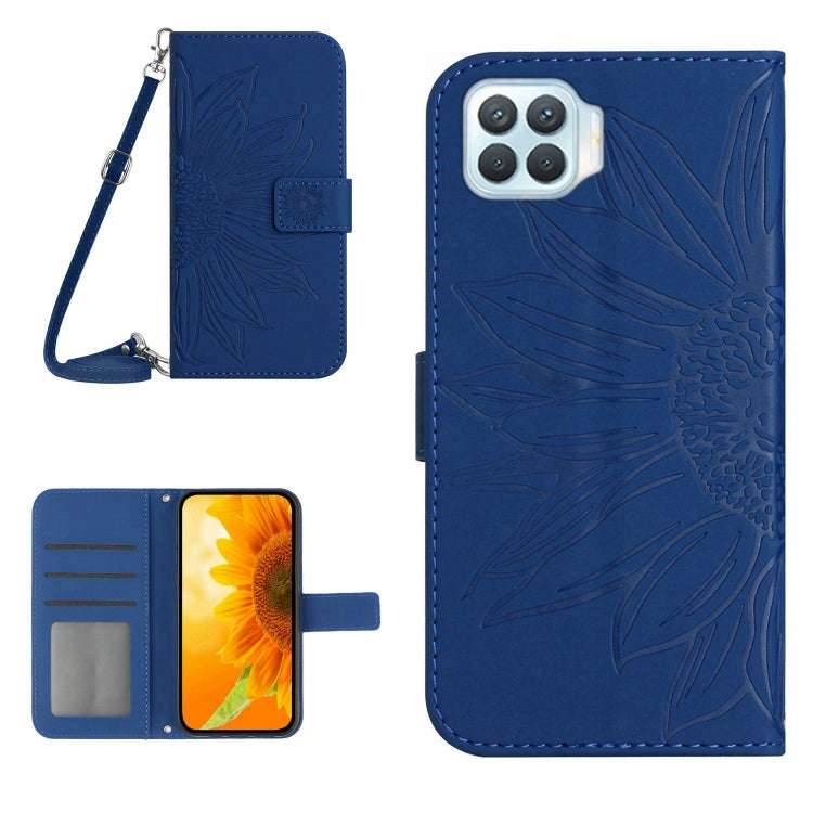 Skin Feel Sun Flower Pattern Flip Leather Phone Case with Lanyard, For OPPO Reno4 5G, For OPPO Reno4 Lite/A93 4G, For OPPO Reno4 Pro 5G, For OPPO Reno4 Z 5G/A92S