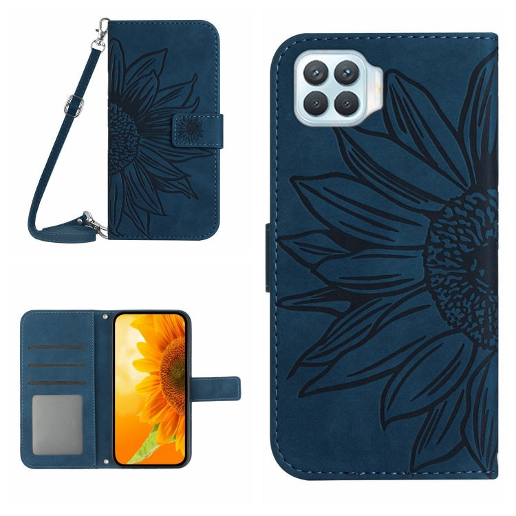 Skin Feel Sun Flower Pattern Flip Leather Phone Case with Lanyard, For OPPO Reno4 5G, For OPPO Reno4 Lite/A93 4G, For OPPO Reno4 Pro 5G, For OPPO Reno4 Z 5G/A92S