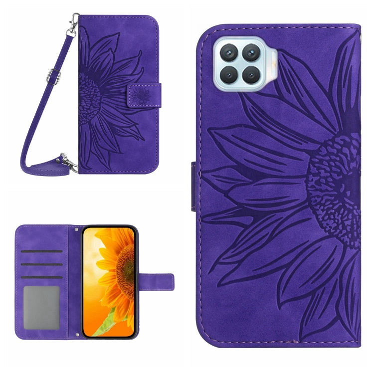 Skin Feel Sun Flower Pattern Flip Leather Phone Case with Lanyard, For OPPO Reno4 5G, For OPPO Reno4 Lite/A93 4G, For OPPO Reno4 Pro 5G, For OPPO Reno4 Z 5G/A92S