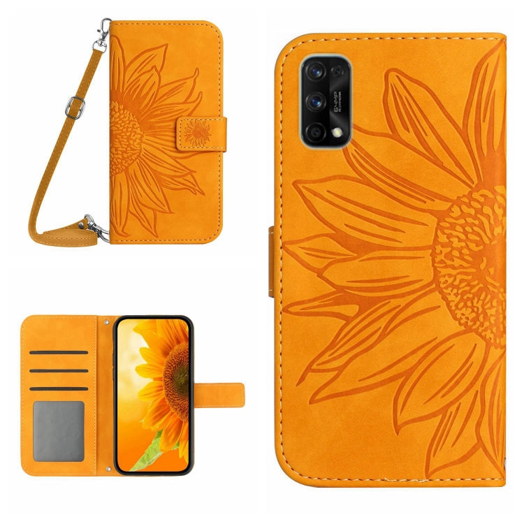 Skin Feel Sun Flower Pattern Flip Leather Phone Case with Lanyard, For Realme 7/Narzo 20 Pro, For Realme 7 Pro, For Realme 8 4G/Realme 8 Pro, For Realme 8 5G