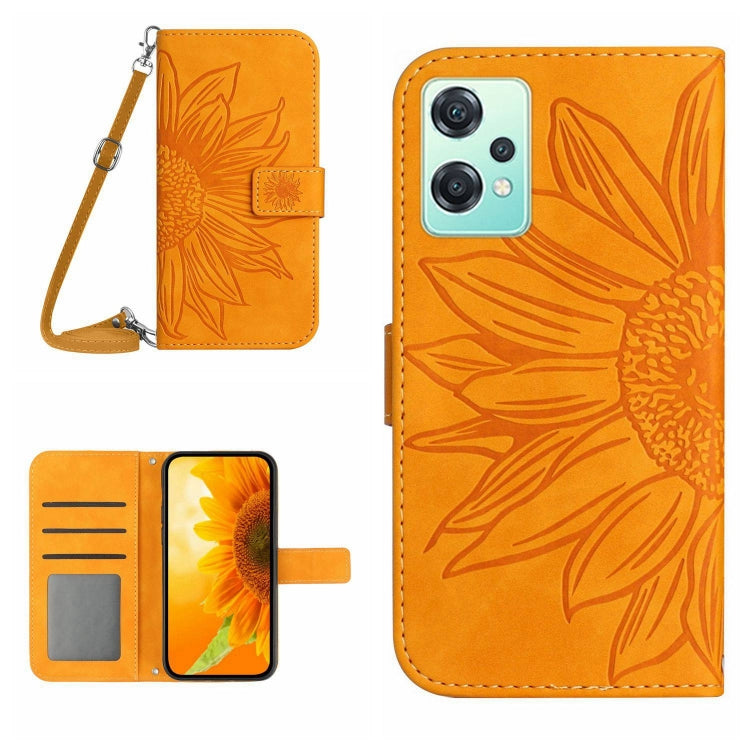 Skin Feel Sun Flower Pattern Flip Leather Phone Case with Lanyard, For Realme 8i/Narzo 50 4G, For Realme 9 4G/Realme 9 Pro+ 5G, For Realme 9 Pro 5G, For Realme 9i/A36/A76/A96 4G