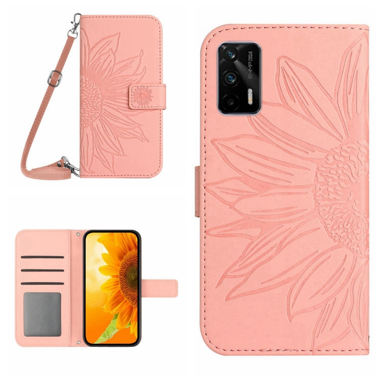 Skin Feel Sun Flower Pattern Flip Leather Phone Case with Lanyard, For Realme C35, For Realme GT/GT NEO, For Realme GT Master, For Realme GT Neo2