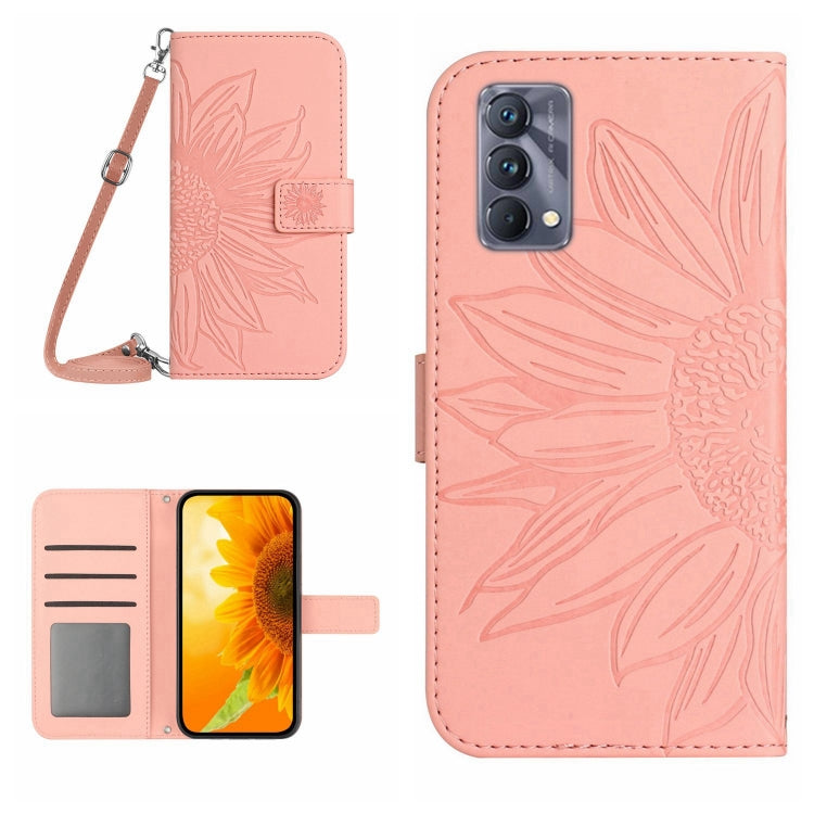 Skin Feel Sun Flower Pattern Flip Leather Phone Case with Lanyard, For Realme C35, For Realme GT/GT NEO, For Realme GT Master, For Realme GT Neo2