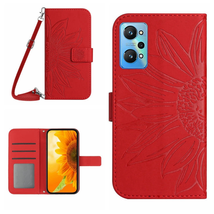 Skin Feel Sun Flower Pattern Flip Leather Phone Case with Lanyard, For Realme C35, For Realme GT/GT NEO, For Realme GT Master, For Realme GT Neo2