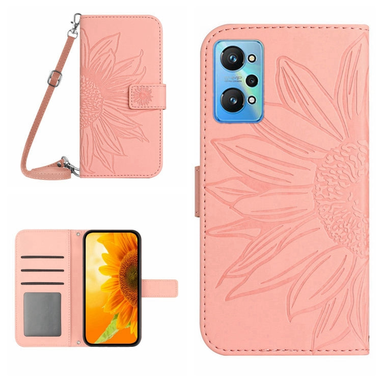 Skin Feel Sun Flower Pattern Flip Leather Phone Case with Lanyard, For Realme C35, For Realme GT/GT NEO, For Realme GT Master, For Realme GT Neo2