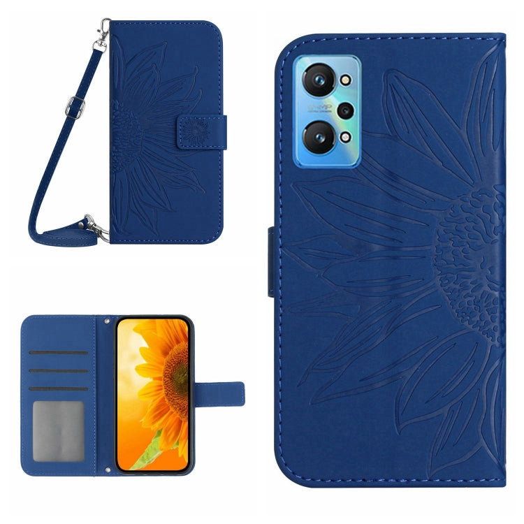 Skin Feel Sun Flower Pattern Flip Leather Phone Case with Lanyard, For Realme C35, For Realme GT/GT NEO, For Realme GT Master, For Realme GT Neo2