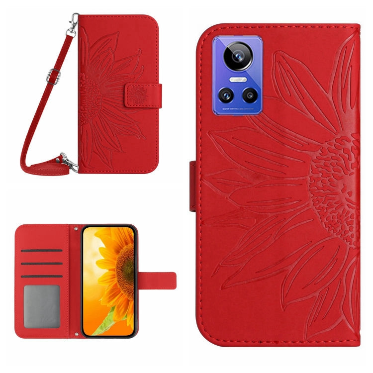 Skin Feel Sun Flower Pattern Flip Leather Phone Case with Lanyard, For Realme GT Neo3, For OnePlus 9, For OnePlus 9 Pro, For OnePlus 9R