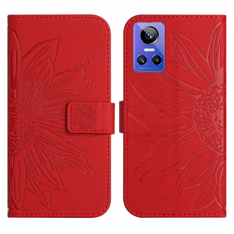 Skin Feel Sun Flower Pattern Flip Leather Phone Case with Lanyard, For Realme GT Neo3, For OnePlus 9, For OnePlus 9 Pro, For OnePlus 9R