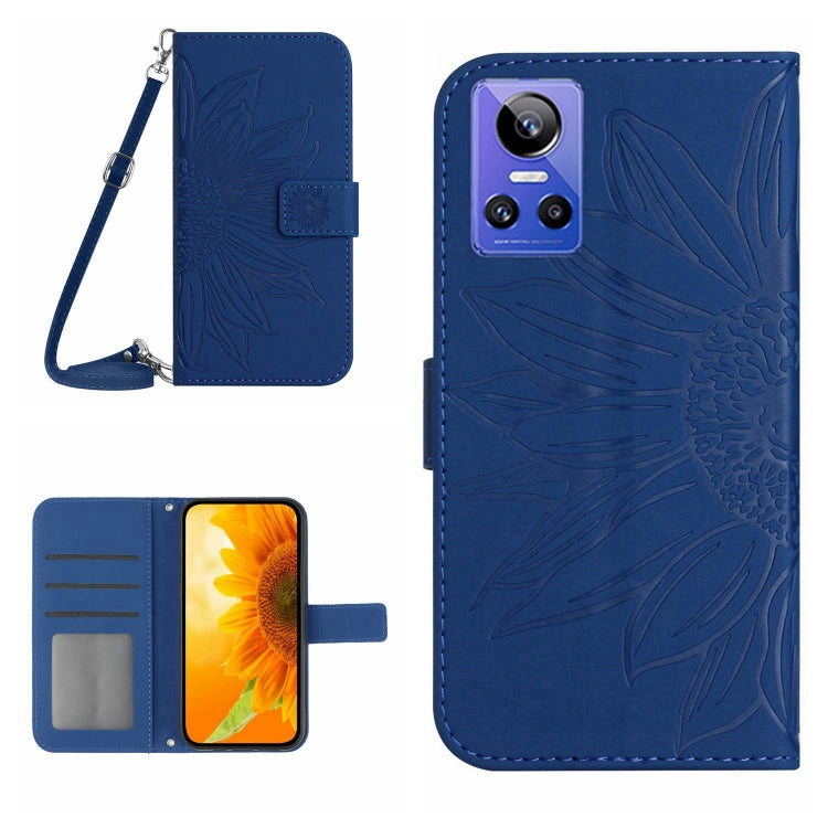 Skin Feel Sun Flower Pattern Flip Leather Phone Case with Lanyard, For Realme GT Neo3, For OnePlus 9, For OnePlus 9 Pro, For OnePlus 9R