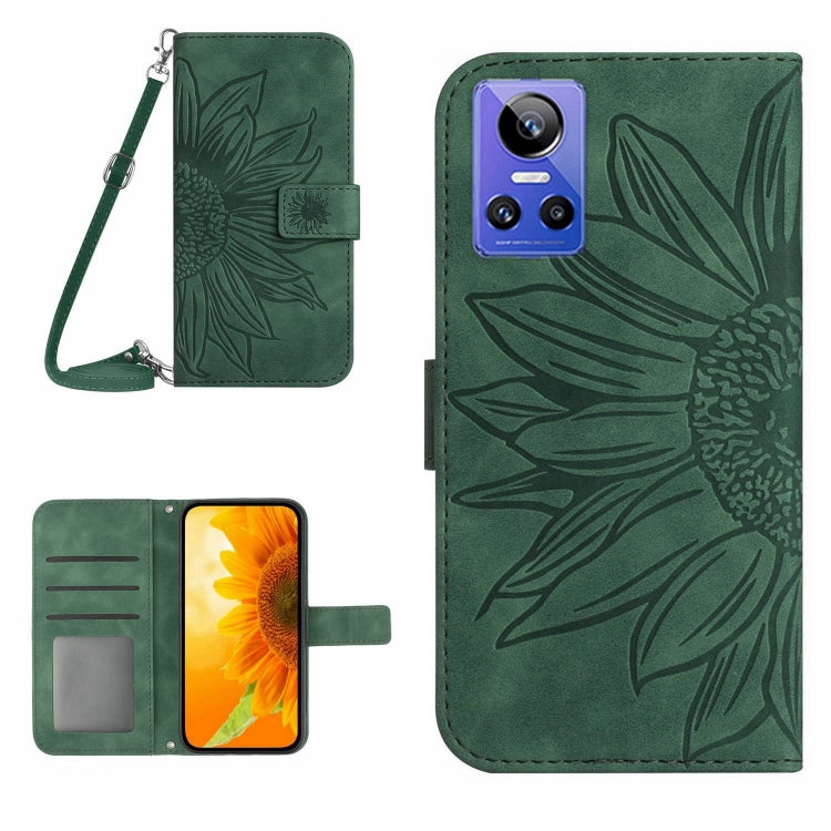 Skin Feel Sun Flower Pattern Flip Leather Phone Case with Lanyard, For Realme GT Neo3, For OnePlus 9, For OnePlus 9 Pro, For OnePlus 9R