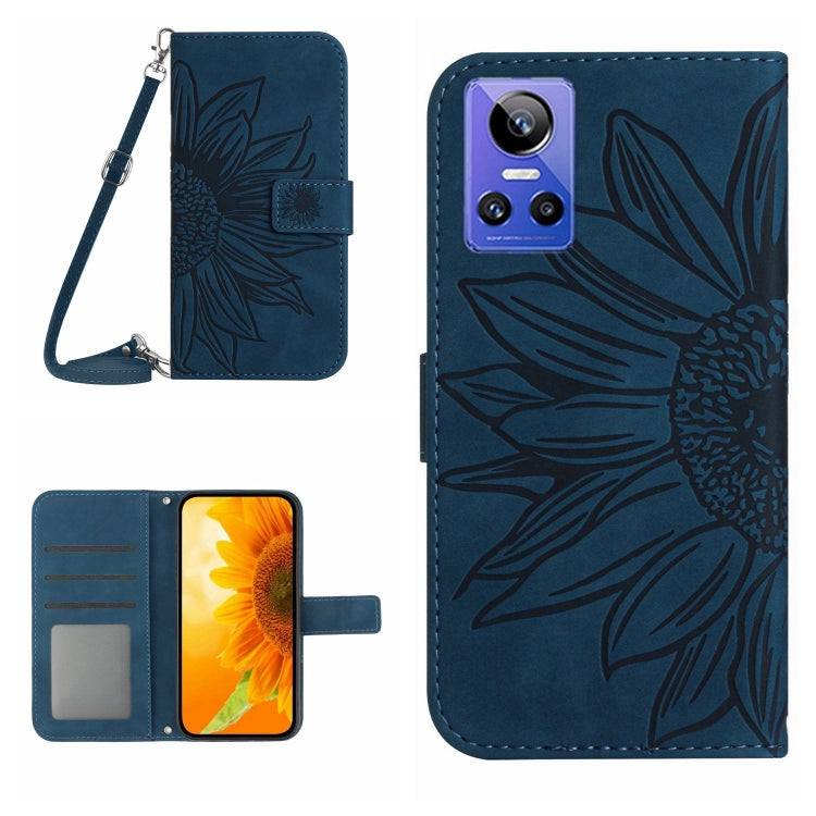 Skin Feel Sun Flower Pattern Flip Leather Phone Case with Lanyard, For Realme GT Neo3, For OnePlus 9, For OnePlus 9 Pro, For OnePlus 9R