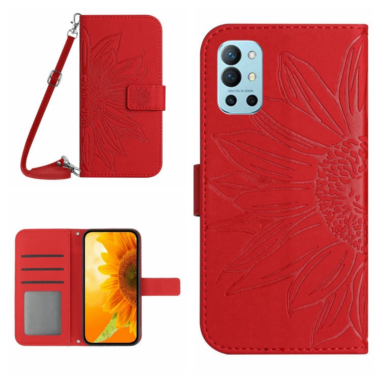 Skin Feel Sun Flower Pattern Flip Leather Phone Case with Lanyard, For OnePlus 10 Pro, For OnePlus 10R, For OnePlus 10T, For OnePlus Nord 2