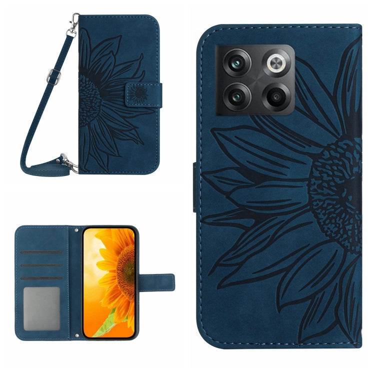 Skin Feel Sun Flower Pattern Flip Leather Phone Case with Lanyard, For OnePlus 10 Pro, For OnePlus 10R, For OnePlus 10T, For OnePlus Nord 2