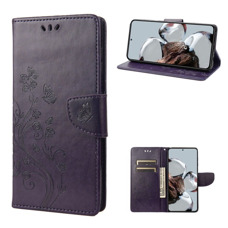 Butterfly Flower Pattern Flip Leather Phone Case, For Samsung Galaxy A14 5G, For Xiaomi 12T / 12T Pro / Redmi K50 Ultra, For Google Pixel 7 5G, For Google Pixel 7 Pro 5G