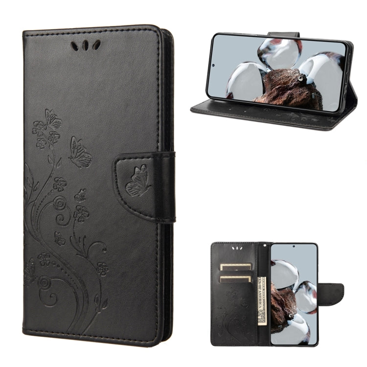 Butterfly Flower Pattern Flip Leather Phone Case, For Samsung Galaxy A14 5G, For Xiaomi 12T / 12T Pro / Redmi K50 Ultra, For Google Pixel 7 5G, For Google Pixel 7 Pro 5G