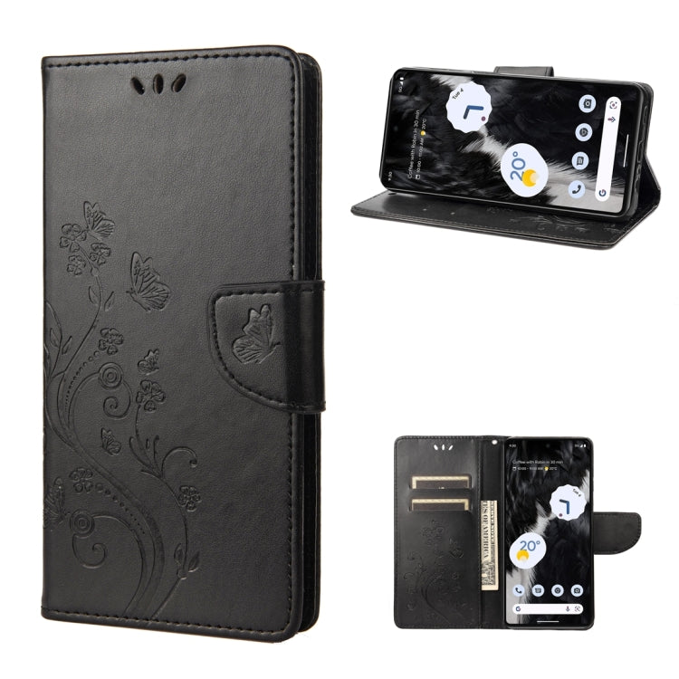 Butterfly Flower Pattern Flip Leather Phone Case, For Samsung Galaxy A14 5G, For Xiaomi 12T / 12T Pro / Redmi K50 Ultra, For Google Pixel 7 5G, For Google Pixel 7 Pro 5G