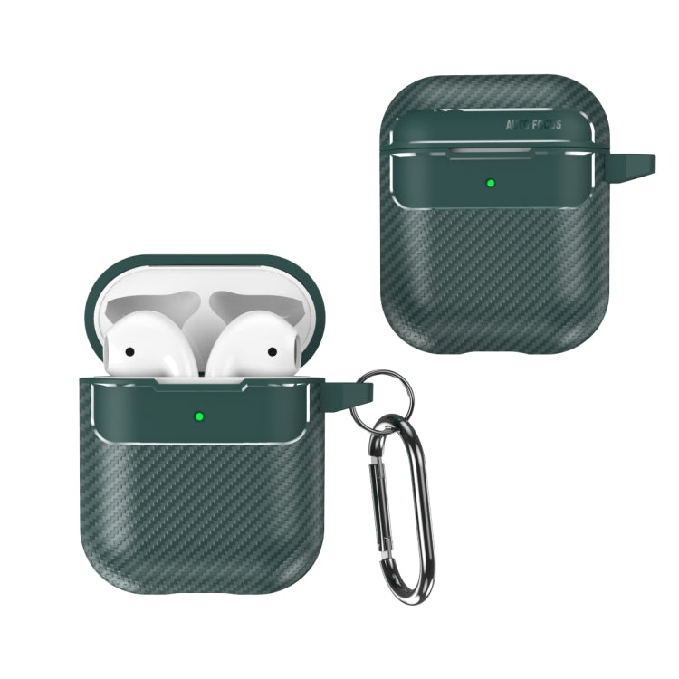 Carbon Fiber Texture Anti-fall Earphone Protective Case, For AirPods 1 / 2, For AirPods 3, For AirPods Pro