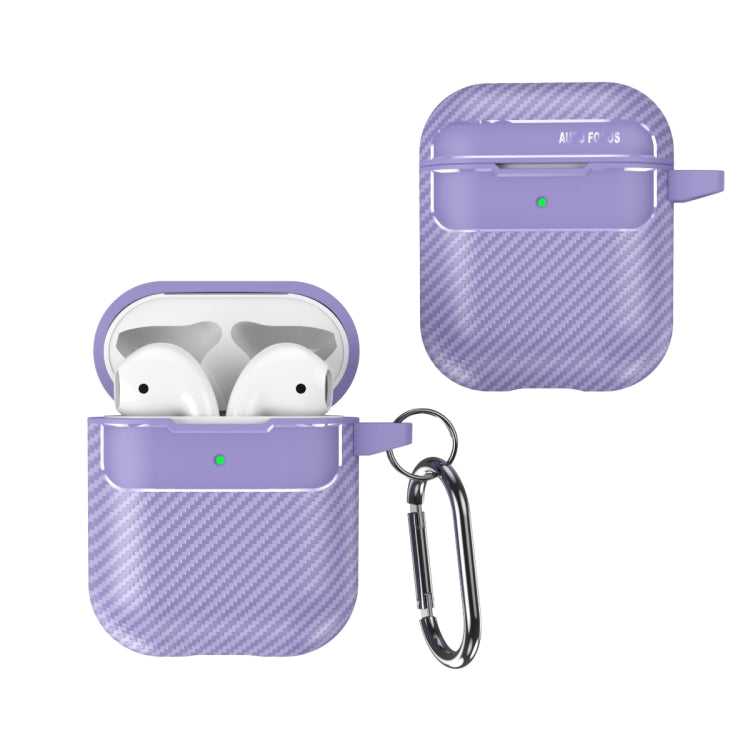 Carbon Fiber Texture Anti-fall Earphone Protective Case, For AirPods 1 / 2, For AirPods 3, For AirPods Pro