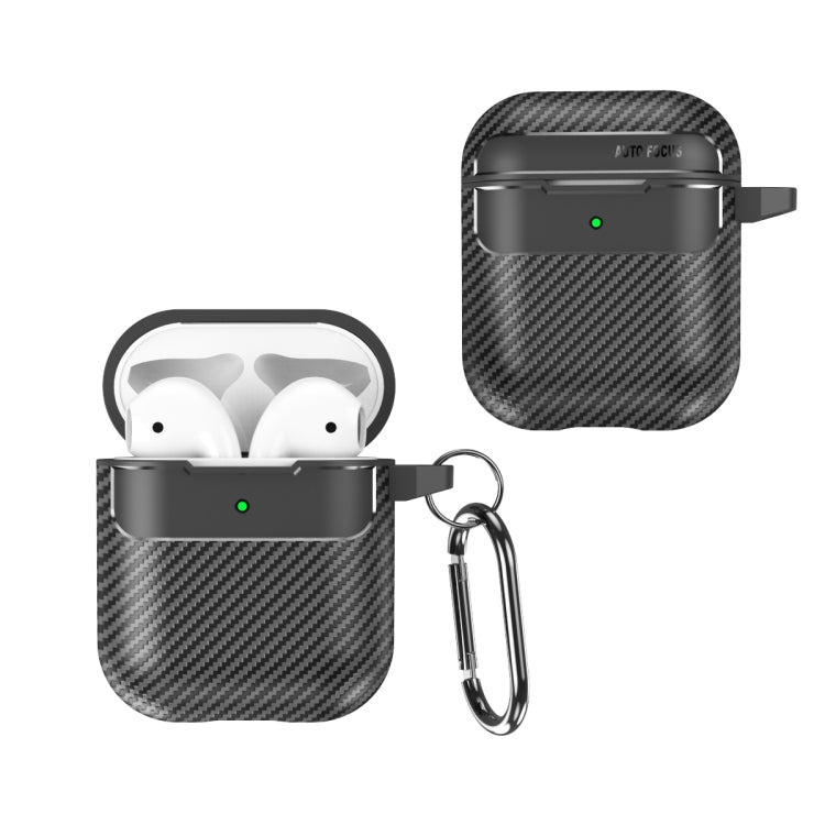 Carbon Fiber Texture Anti-fall Earphone Protective Case, For AirPods 1 / 2, For AirPods 3, For AirPods Pro