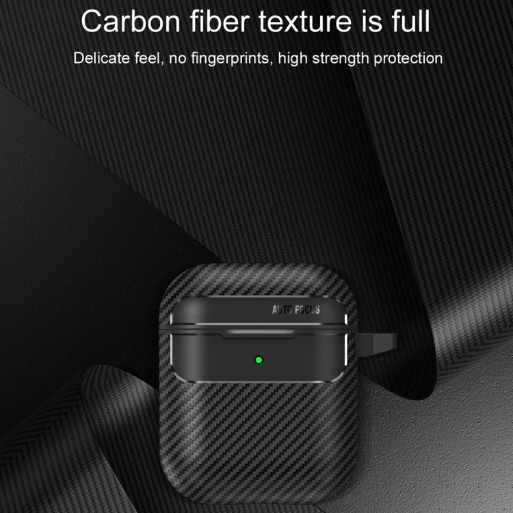 Carbon Fiber Texture Anti-fall Earphone Protective Case, For AirPods 1 / 2, For AirPods 3, For AirPods Pro