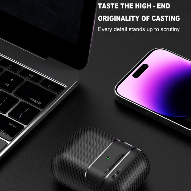 Carbon Fiber Texture Anti-fall Earphone Protective Case, For AirPods 1 / 2, For AirPods 3, For AirPods Pro