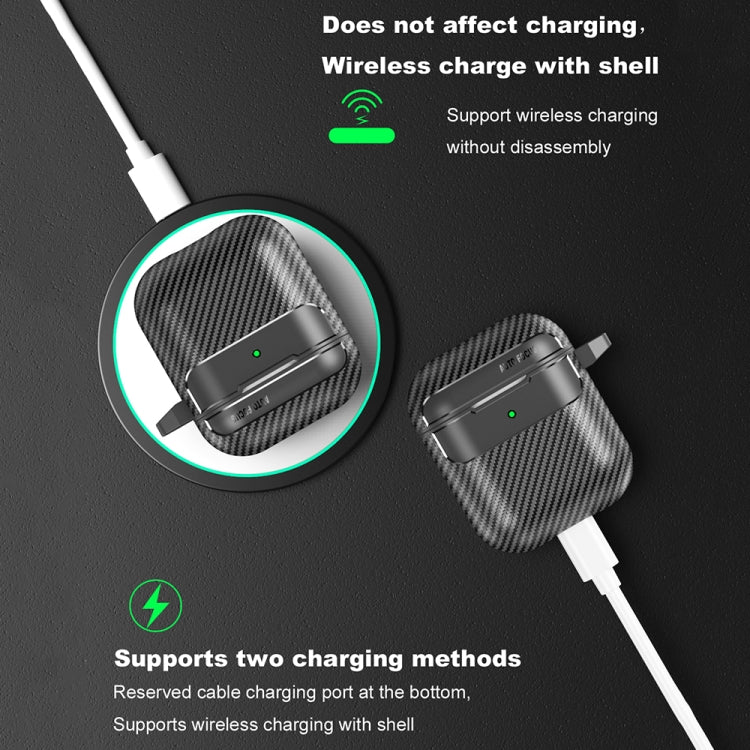 Carbon Fiber Texture Anti-fall Earphone Protective Case, For AirPods 1 / 2, For AirPods 3, For AirPods Pro