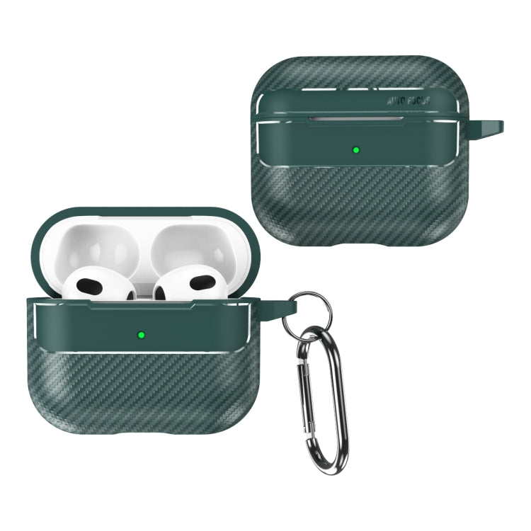 Carbon Fiber Texture Anti-fall Earphone Protective Case, For AirPods 1 / 2, For AirPods 3, For AirPods Pro