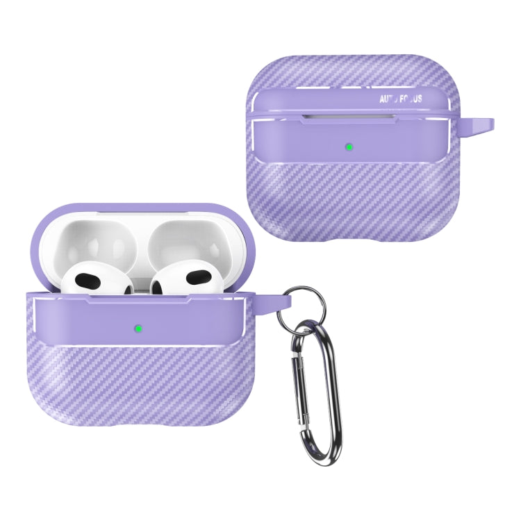 Carbon Fiber Texture Anti-fall Earphone Protective Case, For AirPods 1 / 2, For AirPods 3, For AirPods Pro