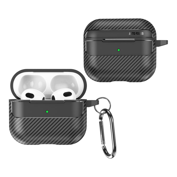 Carbon Fiber Texture Anti-fall Earphone Protective Case, For AirPods 1 / 2, For AirPods 3, For AirPods Pro