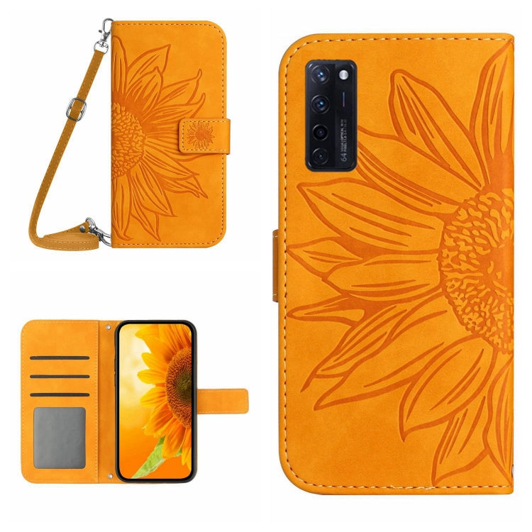 Skin Feel Sun Flower Pattern Flip Leather Phone Case with Lanyard, For ZTE Axon 20 4G/20 5G, For ZTE Axon 30 5G, For ZTE Blade A31, For ZTE Blade A51/A7P