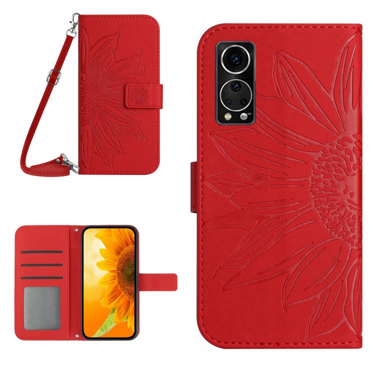 Skin Feel Sun Flower Pattern Flip Leather Phone Case with Lanyard, For ZTE Axon 20 4G/20 5G, For ZTE Axon 30 5G, For ZTE Blade A31, For ZTE Blade A51/A7P