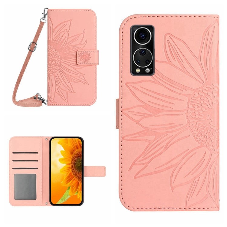 Skin Feel Sun Flower Pattern Flip Leather Phone Case with Lanyard, For ZTE Axon 20 4G/20 5G, For ZTE Axon 30 5G, For ZTE Blade A31, For ZTE Blade A51/A7P
